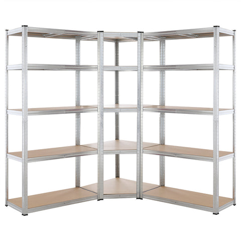 Rootz Eckregal – Regaleinheit – verzinkter Stahl – MDF – 180 x 70 x 40 cm