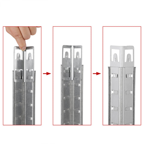 Rootz Eckregal – Regaleinheit – verzinkter Stahl – MDF – 180 x 70 x 40 cm
