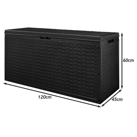 Rootz Gartenbox – Gartenmöbel – Aufbewahrungsbox – Stützbox – 320 l – 120 x 45 x 60 cm