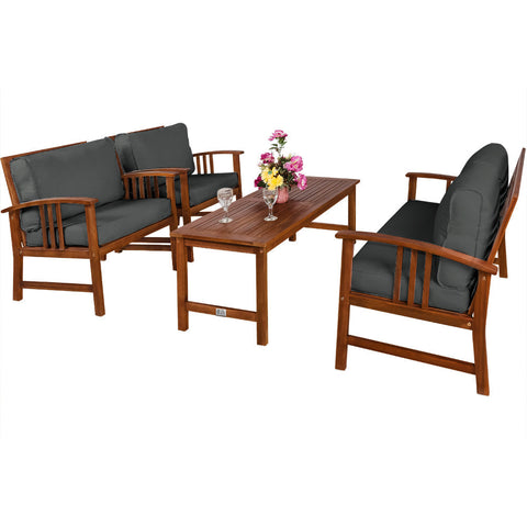 Rootz Sitzgruppe – Garten – Terrasse – Sitzgruppe – Lounge-Set – Garten-Set – Akazienholz