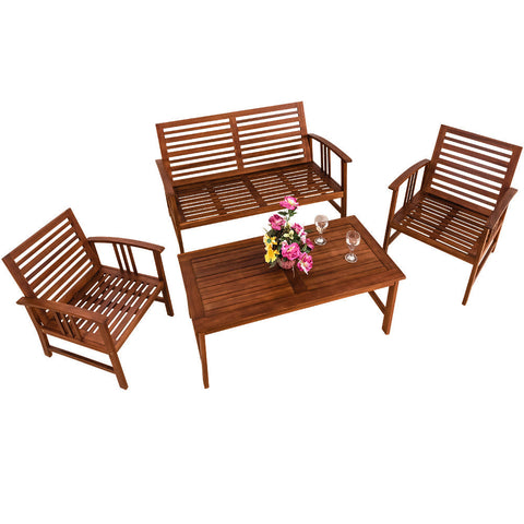 Rootz Sitzgruppe – Garten – Terrasse – Sitzgruppe – Lounge-Set – Garten-Set – Akazienholz