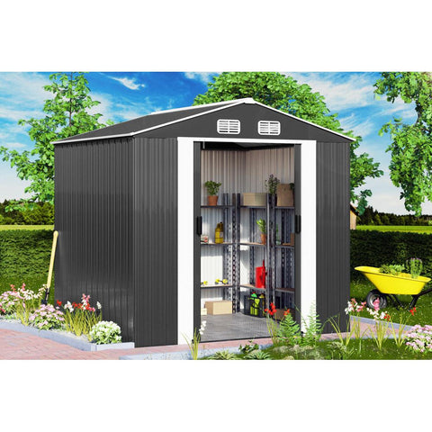 Rootz Tool Shed - Garden House - Metal - 257 x 205 x 178 cm