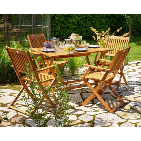 Rootz Seating Set - Garden - Terrace - Seating Group - Acacia Wood - 5 Pieces
