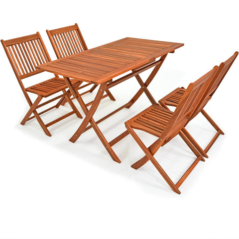 Rootz Light Seating Set - Garden - Terrace - Seating Group - Acacia Wood - 5 Pieces