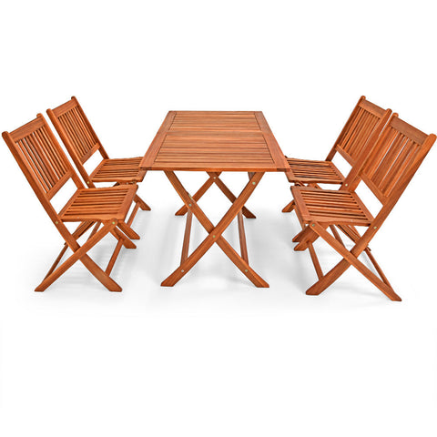 Rootz Light Seating Set - Garden - Terrace - Seating Group - Acacia Wood - 5 Pieces