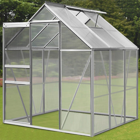Rootz Garden Greenhouse - Greenhouse - Whiteh Skylight - Tuin - Aluminium - 195 x 195 x 190 cm