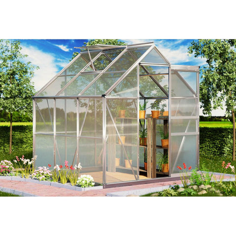 Rootz Garden Greenhouse - Greenhouse - Whiteh Skylight - Tuin - Aluminium - 195 x 195 x 190 cm