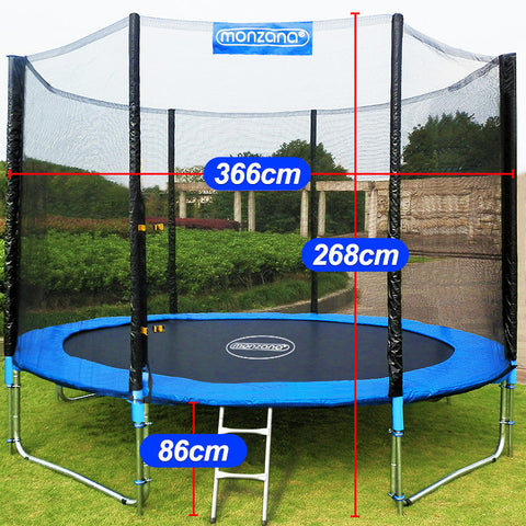 Rootz Trampolin – Weißes Sicherheitsnetz – Outdoor – Outdoor-Spielzeug – Ø 366 cm