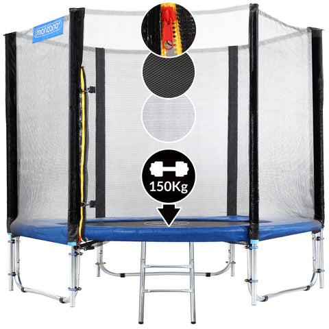 Rootz Trampoline - Whiteh Safety Net - Outdoor - Outdoor Toys - Ø 244cm