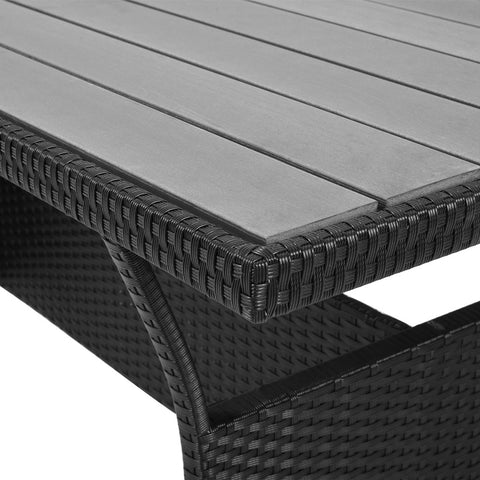 Rootz Loungeset - Wit WPC tafelblad - Tuin - Terras - Hoeklounge - Tuinmeubelen - Poly rotan