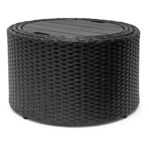 Rootz Sun Island - Lounge Set - Whiteh Sun Canopy - Garden - Terrace - Garden Furniture - Polyrattan - Ø 185 cm