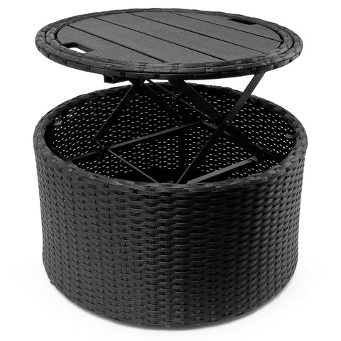 Rootz Sun Island - Lounge Set - Whiteh Sun Canopy - Garden - Terrace - Garden Furniture - Polyrattan - Ø 185 cm