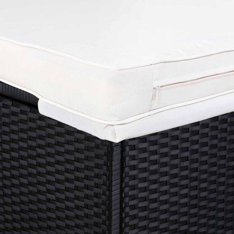 Rootz Liege - Garten - Terrasse - Gartenmöbel - Modern - Poly Rattan - 196 x 160 x 33 cm