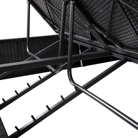 Rootz Liege - Garten - Terrasse - Gartenmöbel - Modern - Poly Rattan - 196 x 160 x 33 cm