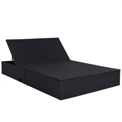 Rootz Liege - Garten - Terrasse - Gartenmöbel - Modern - Poly Rattan - 196 x 160 x 33 cm