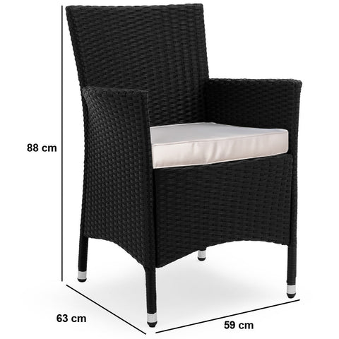 Rootz Sitzgruppe - Garten - Terrasse - Sitzgruppe - Polyrattan - 9-tlg