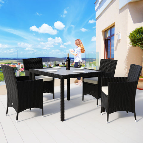 Rootz Sitzgruppe - Garten - Terrasse - Sitzgruppe - Polyrattan - 9-tlg