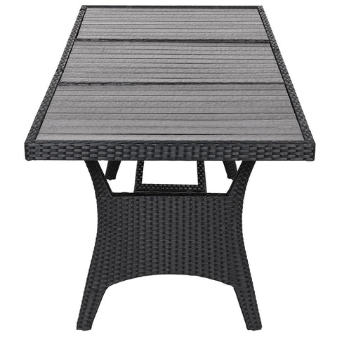 Rootz Gartentisch - WPC Tisch - Polyrattan - Gartenmöbel - 190 x 70 x 75 cm