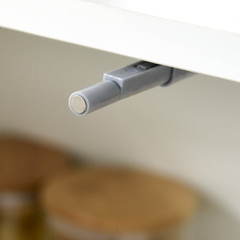 Rootz Sideboard - Kitchen Cabinet - Storage Cabinet - 2 Drawers - French Doors - Push to Open - White - Anti-tilt Protection - Processed Wood