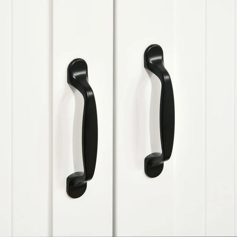 Rootz Sideboard - Storage Cabinet - Country-style Sideboard With 4 Drawers And 1 Cupboard - Dining Room - Kitchen - Living Room - White - 105 cm x 40 cm x 76 cm