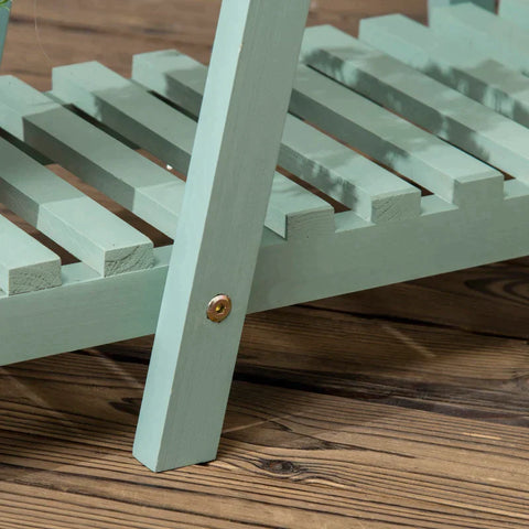 Rootz Flower Stand - 3 Tier Plant Rack - Holds 6 Flower Pots - Weather Resistant - Lime Green - 76cm x 26cm x 76cm