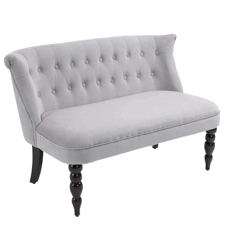 Rootz Sofa - 2-Seater Couch - Upholstered Sofa - Sofa Seating - Gray - 120 x 67 x 78 cm