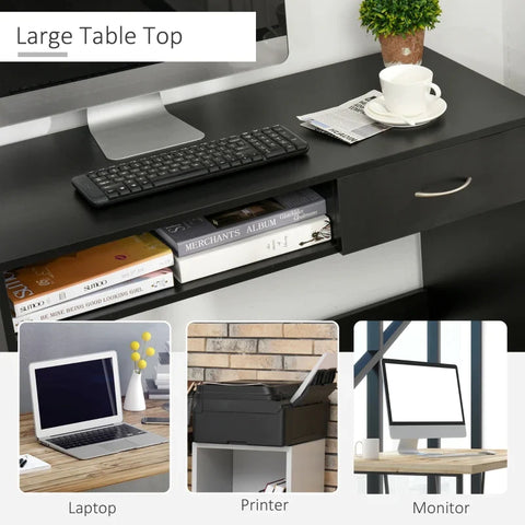 Rootz Desk - Computer Desk - Writing Table - Office Table - Black - 100 cm x 45 cm x 73.9 cm