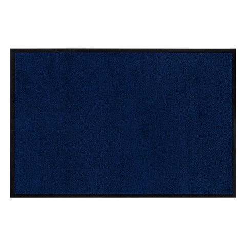 Rootz Doormat - Washable - Rubber Border - Dark Blue - 180 x 120 x 0.5 cm