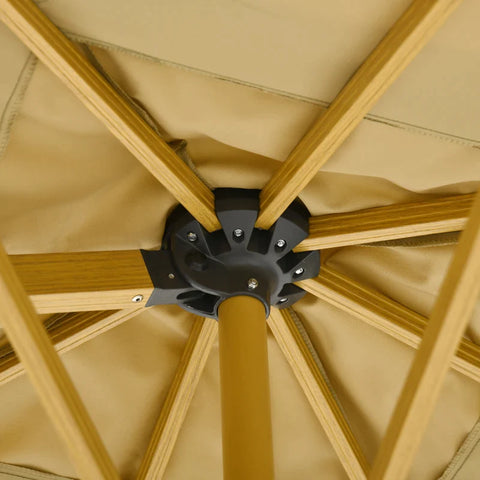 Rootz Parasol - Cantilever Parasol - Tilting - Height Adjustable - With Protective Cover - Khaki - 2.95 x 2.95 x 2.75 m
