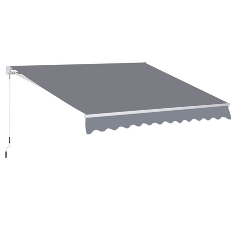 Rootz Awning - Articulated Arm Awning - Sun Canopy - Sun Protection - Sun Shade - Balcony - Garden - Gray - 2.95 X 2.5 M