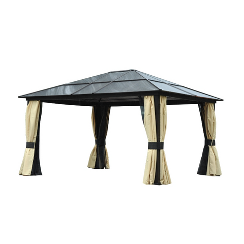 Rootz Gazebo - Luxury Gazebo - Garden Pavilion - Party Tent - Garden Tent - Aluminum - 430 X 360 X 280 Cm