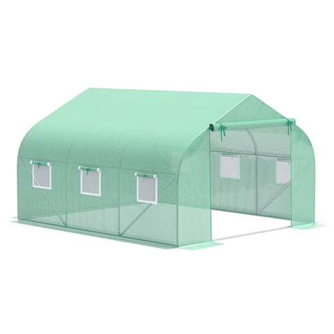 Rootz Arched Roof - Foil Greenhouse - Tomato Greenhouse - Cold Frame Plant House - Gable Roof- 350 × 300w × 200h Cm