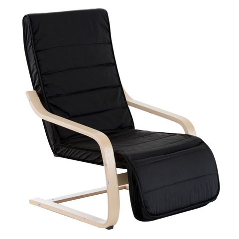 Rootz Recliner - Lounger Chair - Rocking Armchair - Relax Chair - Tv Chair - Balcony - Black - 66.5 X 81 X 100cm - 66.5 x 81 x 100cm
