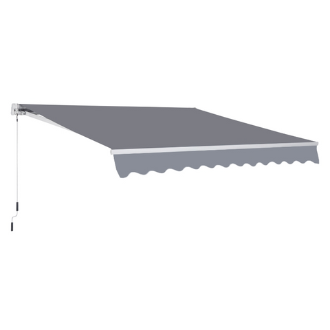 Rootz Awning - Articulated Arm Awning - Sun Canopy - Sun Protection - Sun Shade - Balcony - Garden - Gray - 2.95 X 2.5 M