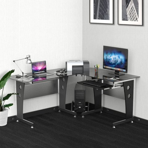 Rootz Computer Table - Computer Desk - Corner Desk - Office Table - Pc Table - L-shaped - 164x139x75 Cm