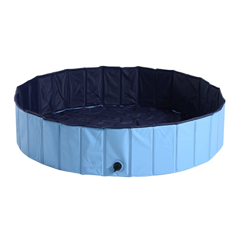 Rootz Dog Pool - Paddling Pool - Swimming Pool - Pet Swimming Pool - Dog Bath - PVC+Wood - Blue