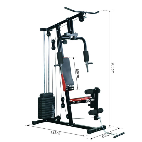 Rootz Fitness Station - Fitness Center - Fitness Machine - Multi-gym - Lat Pulldown - Leg Curl