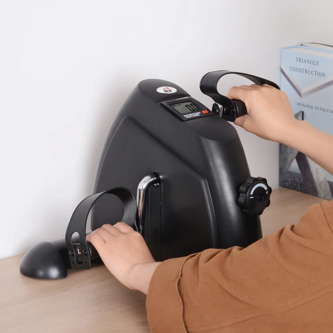 Rootz Mini-hometrainer - Beentrainer - Hometrainer - Mini-fietspedaaltrainer - Mini-trainingsfiets - Fietsapparaat - Draagbare pedaaltrainer - Zwart - 35 x 40 x 31 cm