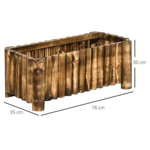 Rootz Raised Bed - Raised Flower Bed - Plant Bed - Flower Bed - Flower Box -  Fir Wood - 78x35x30 Cm