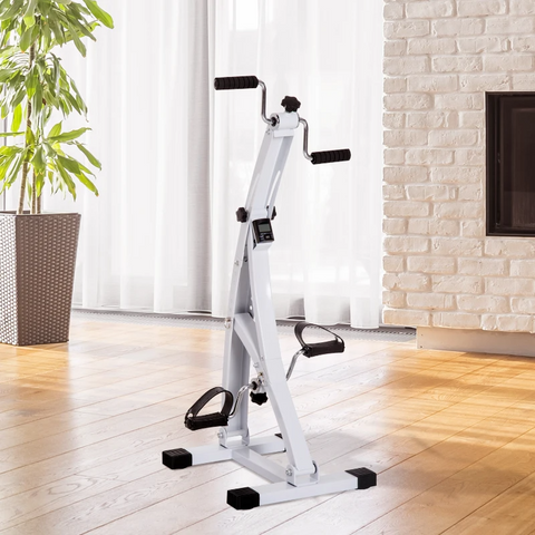 Rootz Movement Trainer - Pedal Trainer - Exercise Bike Trainer - Home - Gym - Steel - White - 40 x 42.5 x 100cm