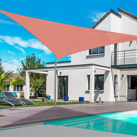 Rootz Awning - Sun Protection - Sun Canopy - Heavy HDPE - Balcony - Red - 4x4x4m