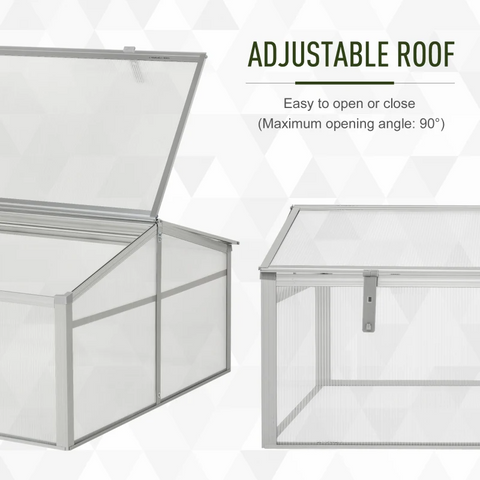 Rootz Aluminum Greenhouse - Greenhouse - Cold Frame - Grow House - Plant House - PC Board - Transparent - 100x100cm