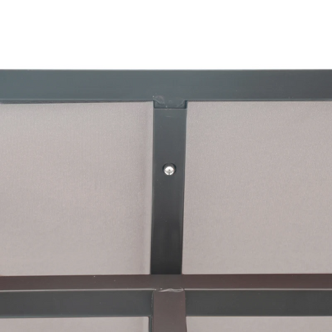 Rootz Grill Pavilion - BBQ Pavilion - Grill Arbor - Flame Protection Roof - Industrial - Beige/Black - 215x150x172/220 cm