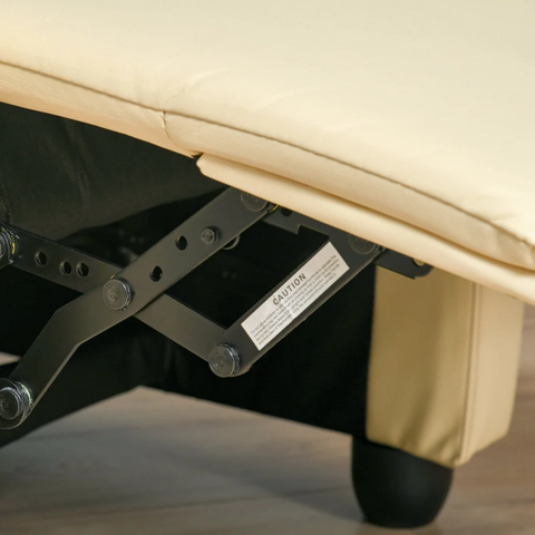 Rootz Relaxation Chair - Tv Chair - Armchair - Reclining Function - Leather - Cream