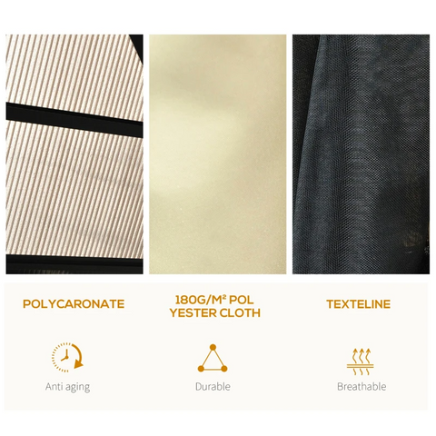 Rootz Gazebo - Luxury Gazebo - Garden Pavilion - Party Tent - Garden Tent - Aluminum - 430 X 360 X 280 Cm