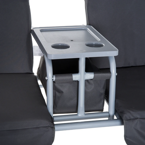 Rootz Hollywoodschaukel – Gartenschaukel – Schaukelstuhl – 2-Sitzer – Sonnendach – Grau – 175 x 112 x 165 cm