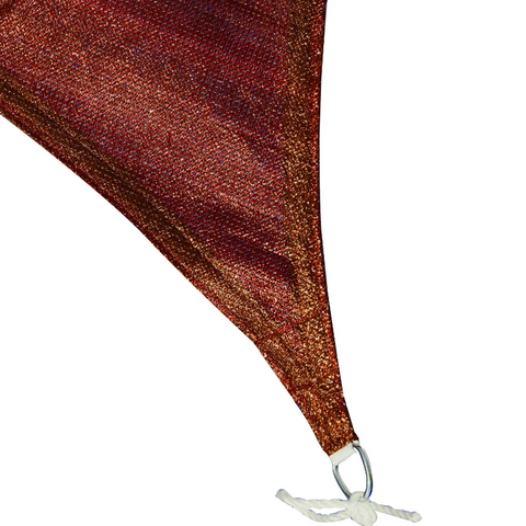 Rootz Awning - Sun Protection - Sun Canopy - Heavy HDPE -  Rectangles - Rust Red - 3 x 3 m