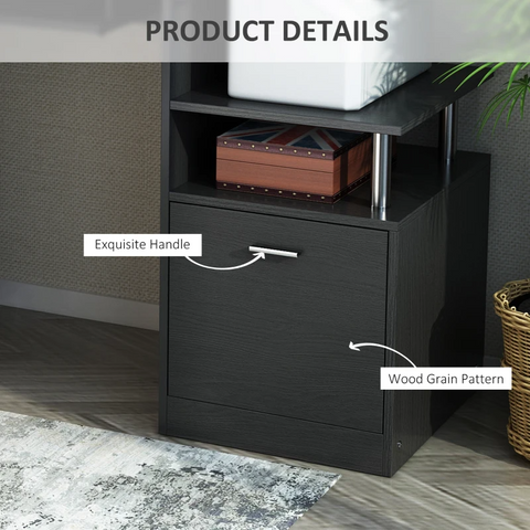 Rootz Computer Table - PC Table - Work Table - Office Table - Desk - Black