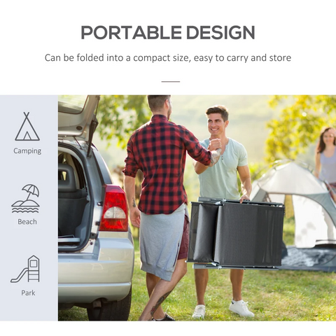 Rootz Sonnenliege – Strandliege – Gartenliege – faltbar – graues Metall – Stoff grau – 137 x 63,5 x 100,5 cm