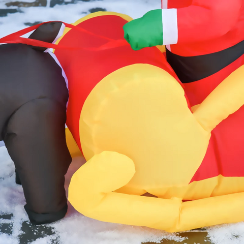 Rootz LED Figure Motif Santa Claus - Christmas Decoration - Illuminated Garden - Warm White - L 210 X W 80 X H 120 Cm